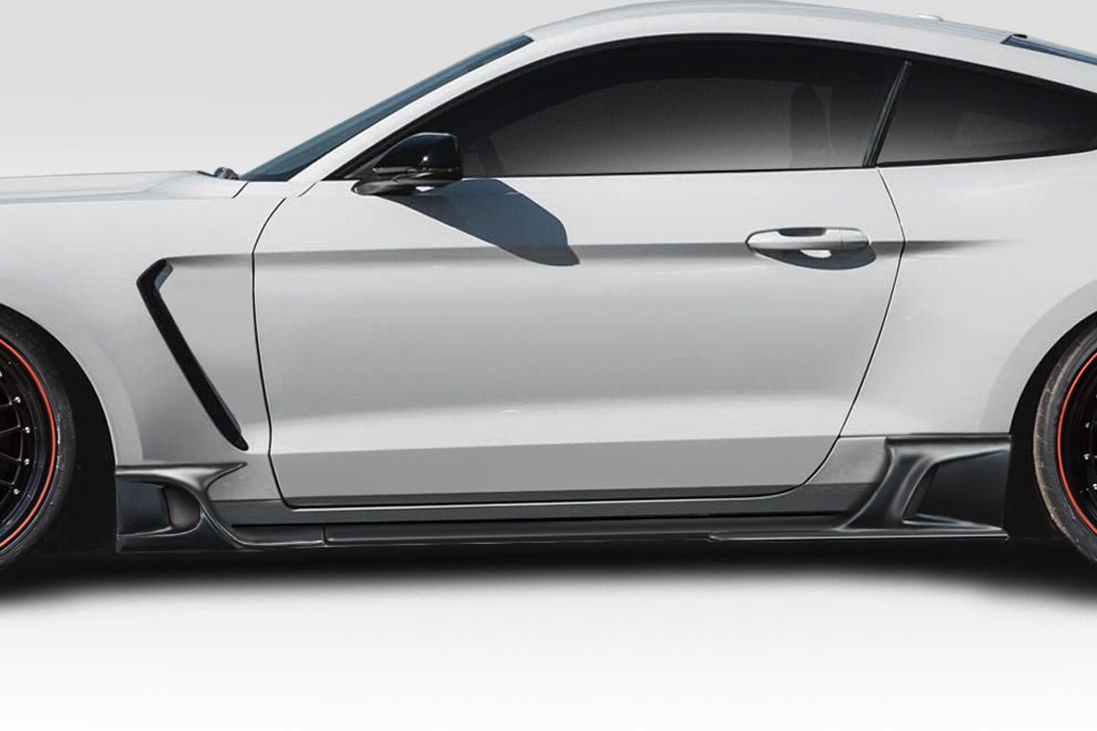2015-2023 Ford Mustang KT Style Side Skirt Rocker Panels Add-Ons - view 1
