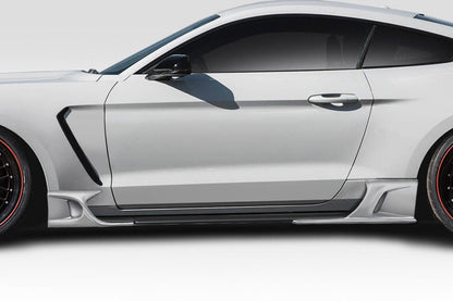 2015-2023 Ford Mustang KT Style Side Skirt Rocker Panels Add-Ons - view 2