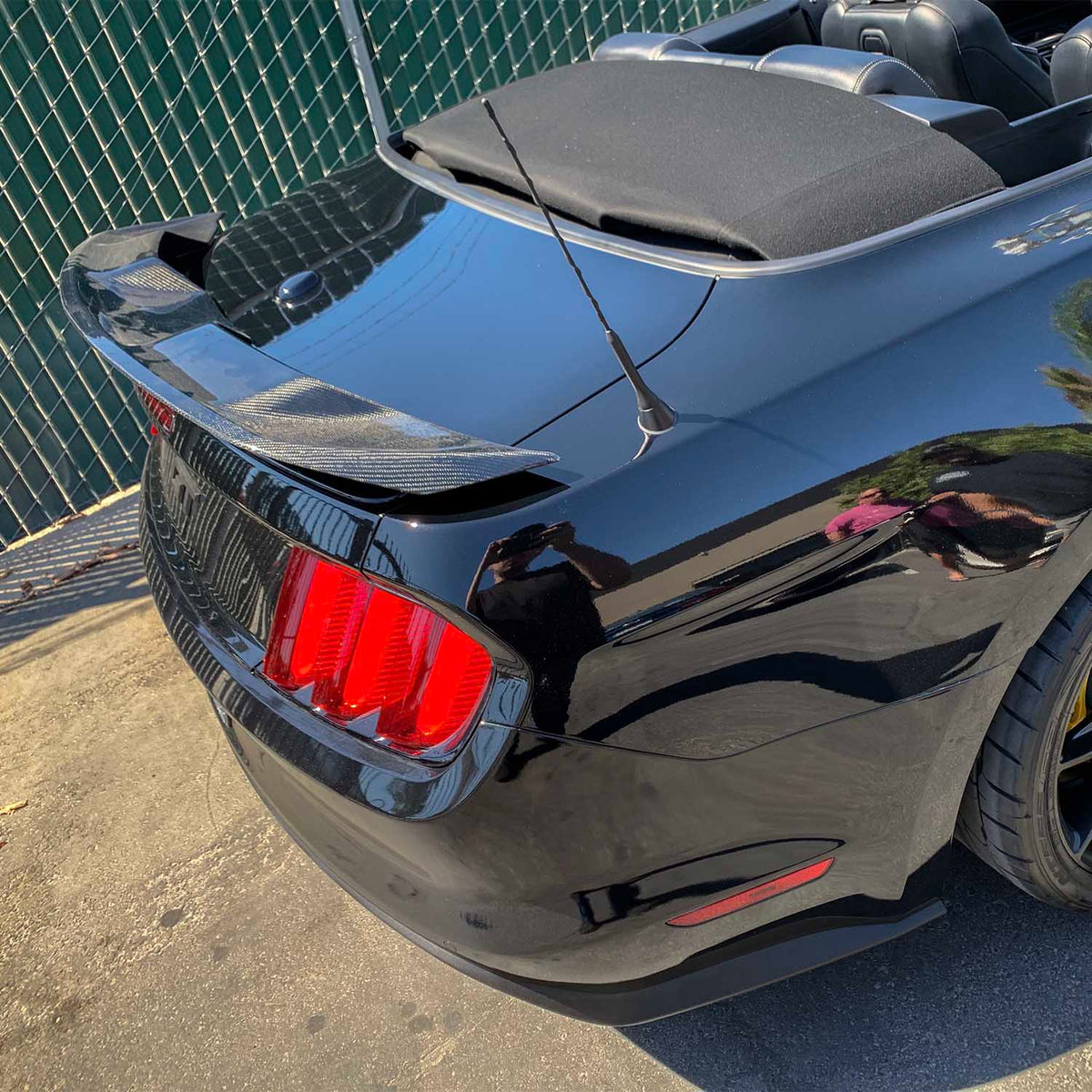 2015-2023 Ford Mustang GT500 Style Rear Wing, Carbon Fiber - view 3