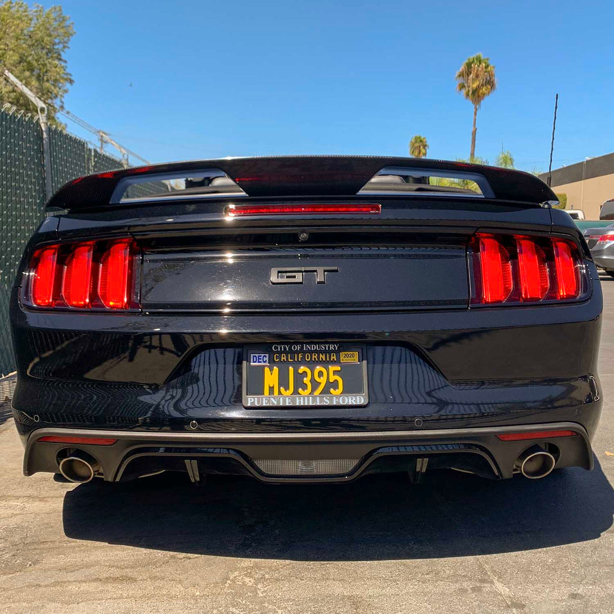 2015-2023 Ford Mustang GT500 Style Rear Wing, Carbon Fiber - view 4