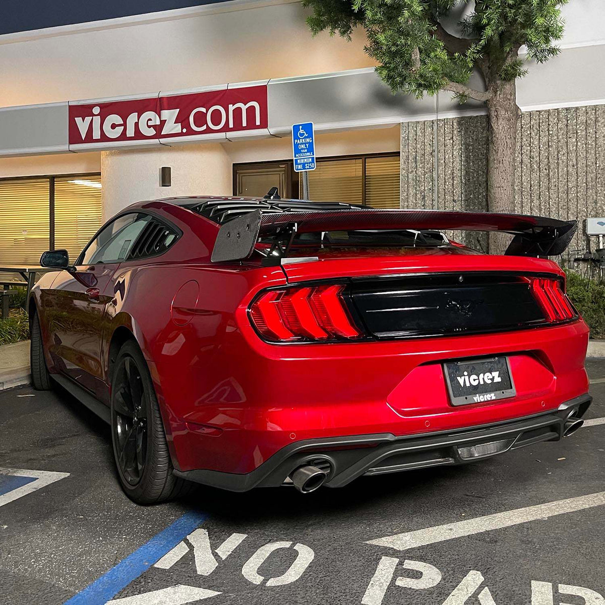 2015-2023 Mustang GT500 Track Pack Rear Wing, Gloss Carbon