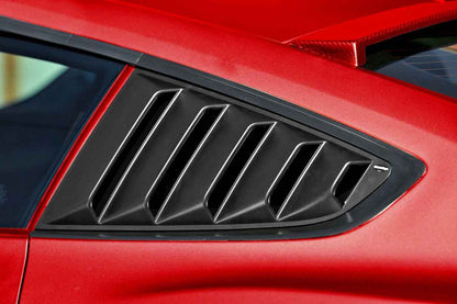 2015-2023 Ford Mustang LV Quarter Window Louvers, Matte Black - view 2
