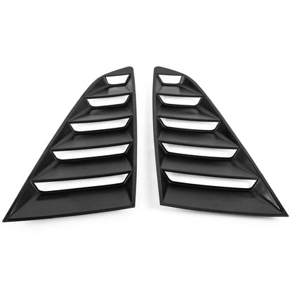 2015-2023 Ford Mustang LV Quarter Window Louvers, Matte Black - view 3