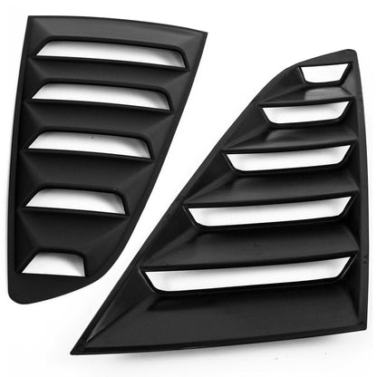 2015-2023 Ford Mustang LV Quarter Window Louvers, Matte Black - view 4