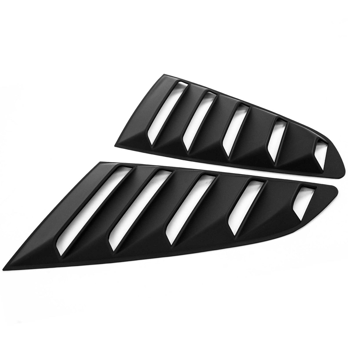 2015-2023 Ford Mustang LV Quarter Window Louvers, Matte Black - view 7