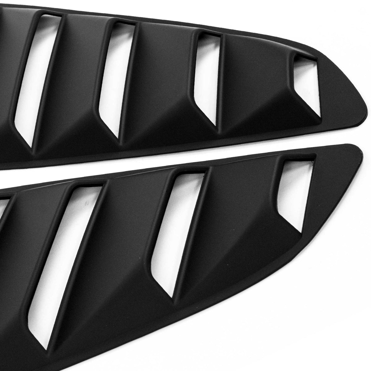 2015-2023 Ford Mustang LV Quarter Window Louvers, Matte Black - view 9