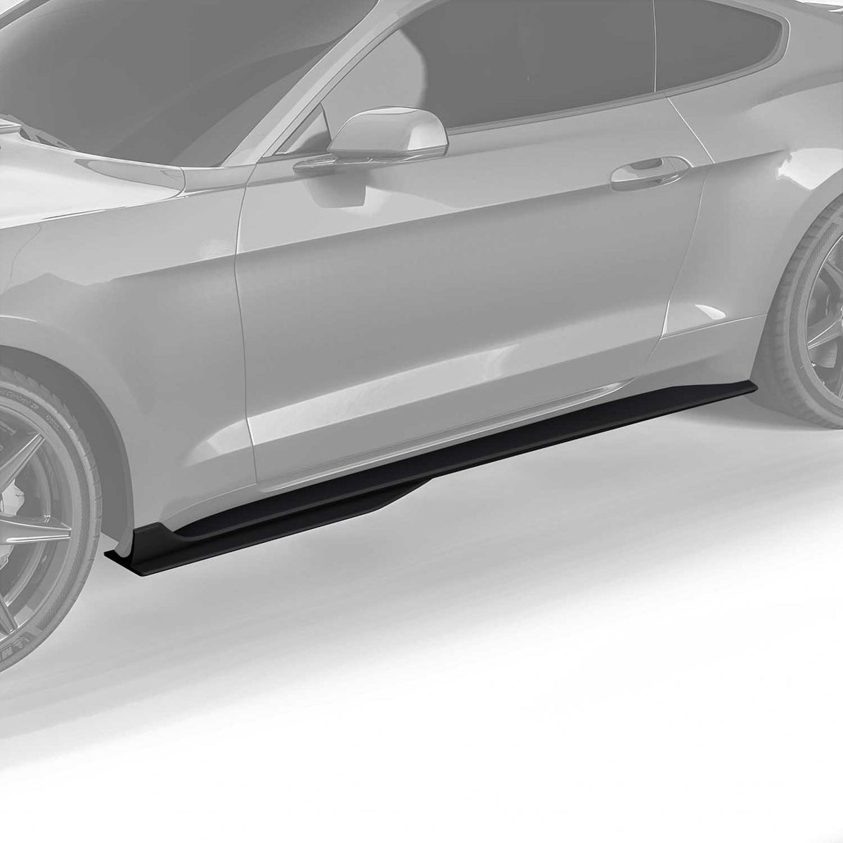 2015-2023 Ford Mustang GT500 Style Side Skirts Rocker Panels - view 2
