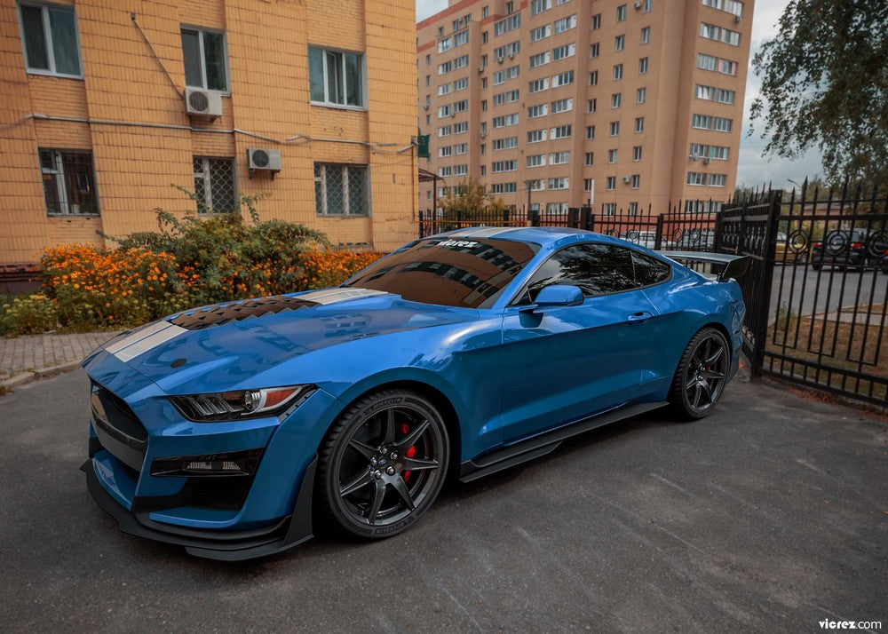 2015-2023 Ford Mustang GT500 Style Side Skirts Rocker Panels - view 3