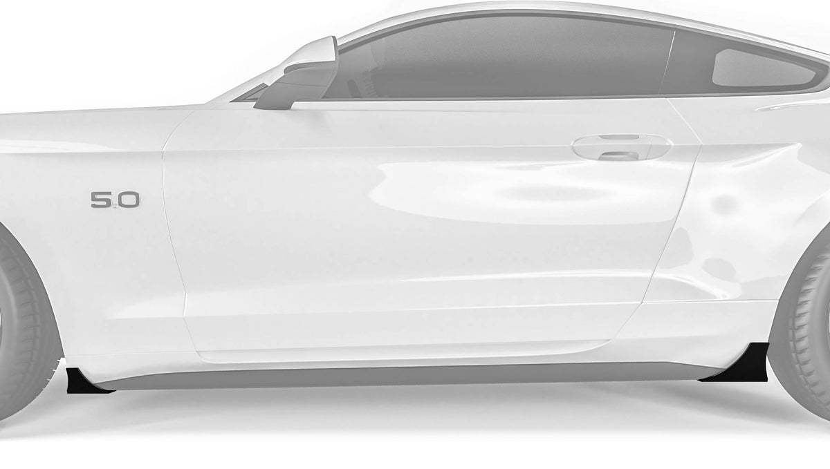 2015-2023 Mustang V1R Pro Style Rocker Panel Winglets Set - view 2