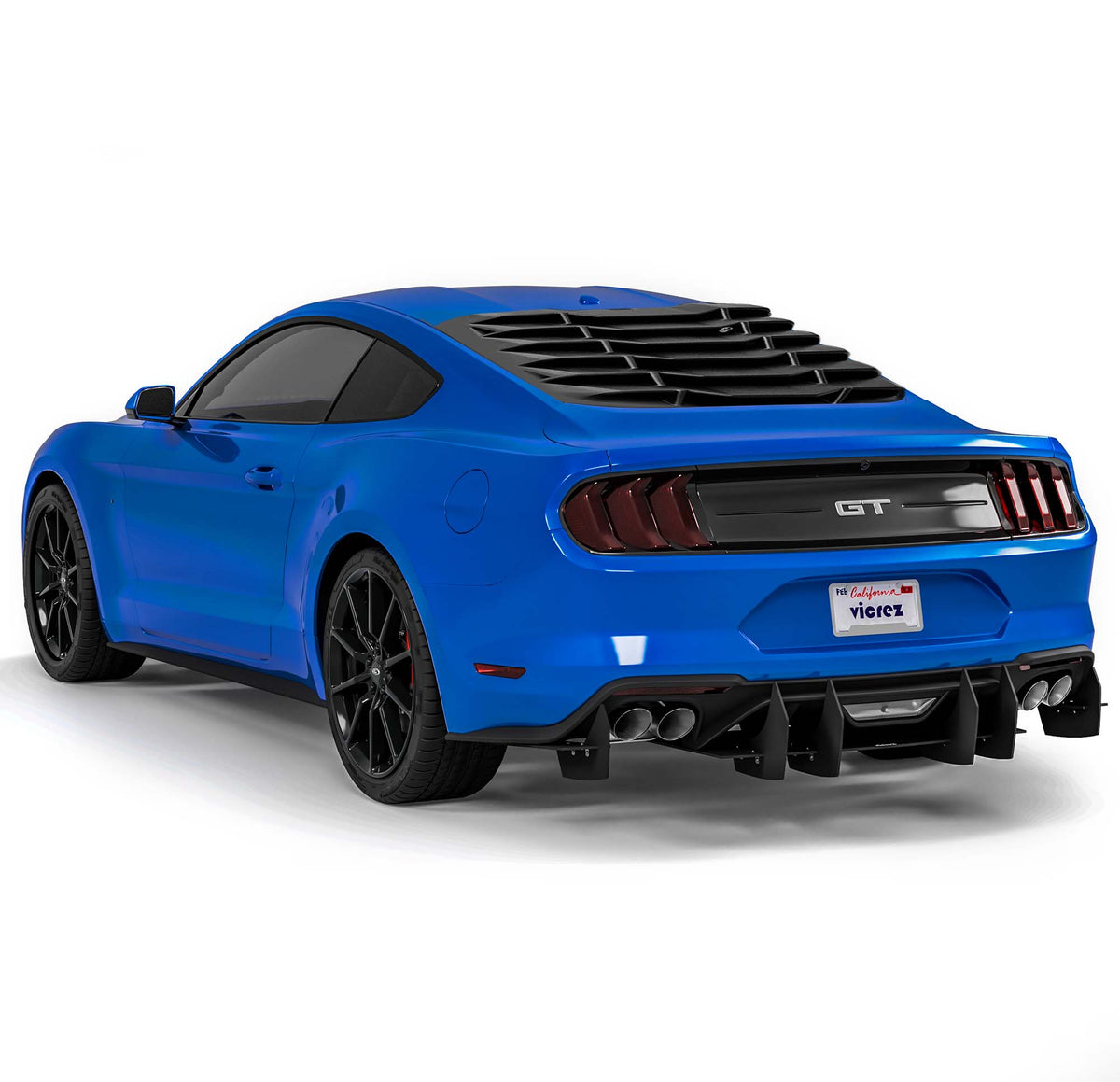 2015-2023 Ford Mustang V2R Style Rear Window Louvers - view 4
