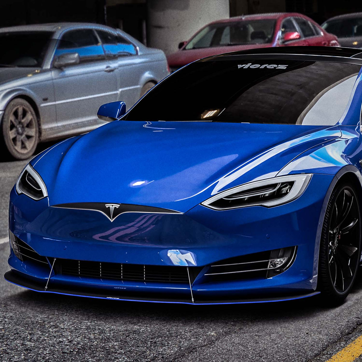 2015-2023 Tesla Model S VR1 Front Splitter, ABS - view 6