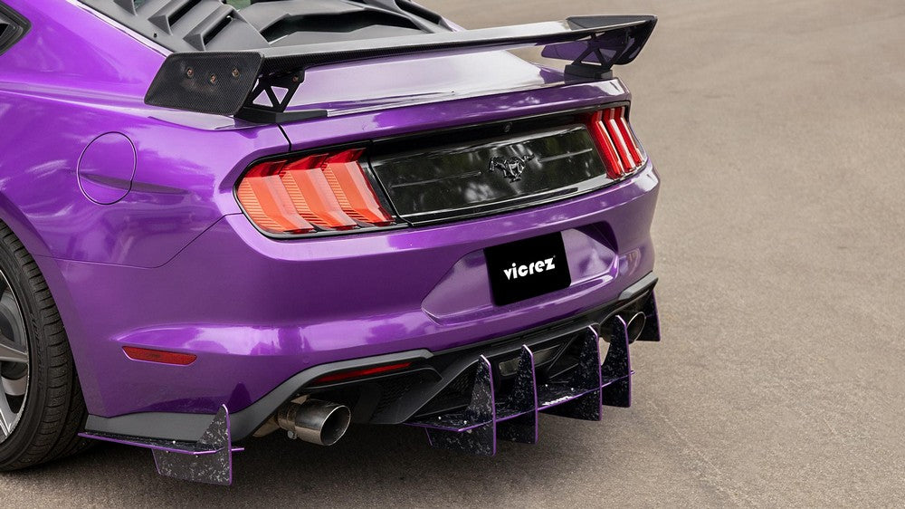 2015-2025 Ford Mustang Genali VR2 Rear Diffuser - view 7