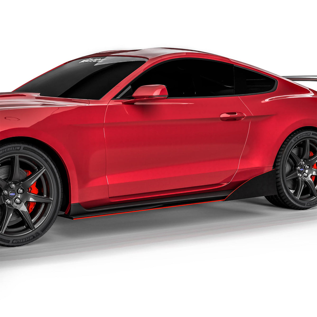 2015-2025 Ford Mustang VZR1 Style Side Skirt Splitters