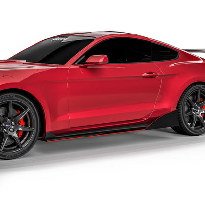 2015-2025 Ford Mustang VZR1 Style Side Skirt Splitters