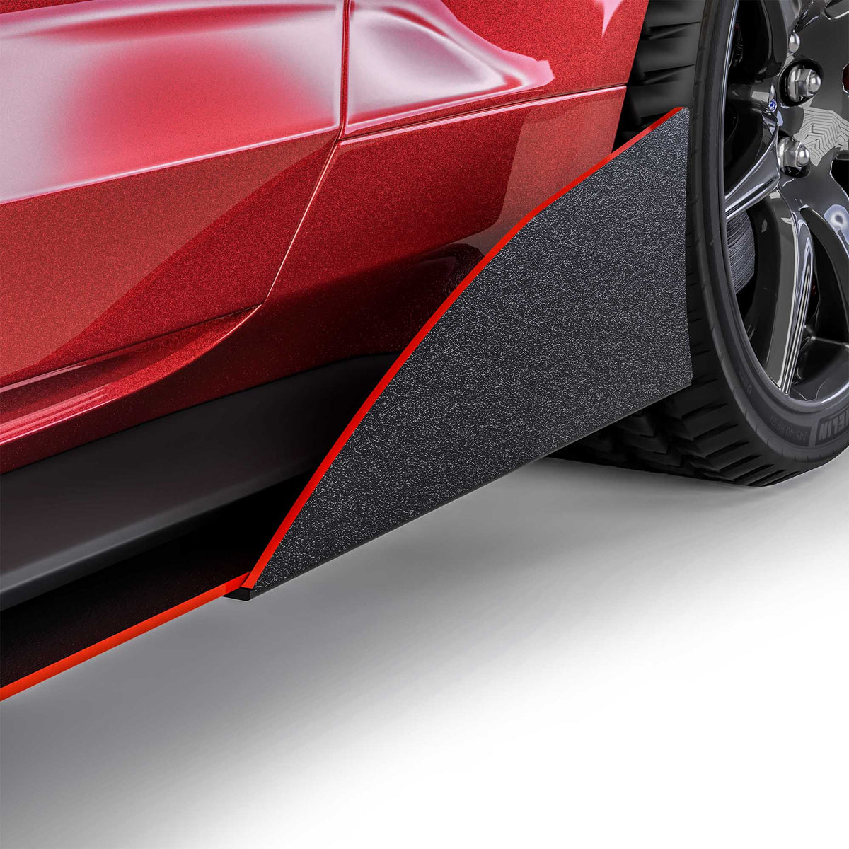 2015-2025 Ford Mustang VZR1 Style Side Skirt Splitters - view 12