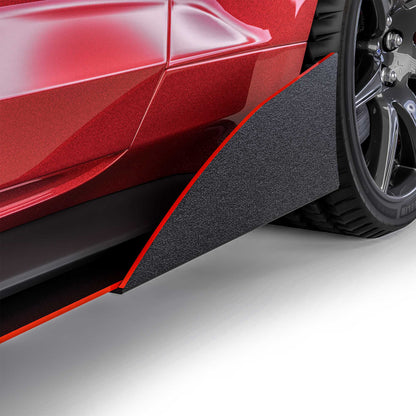 2015-2025 Ford Mustang VZR1 Style Side Skirt Splitters - view 12