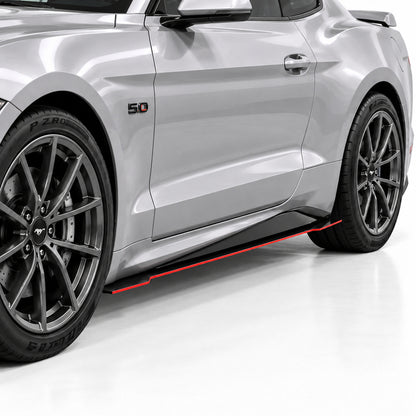 2015-2025 Ford Mustang V7R Side Skirt Splitters