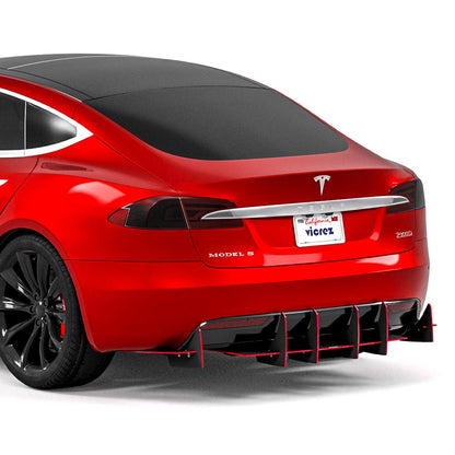 2015-2025 Tesla Model S Genali VR2 Rear Diffuser