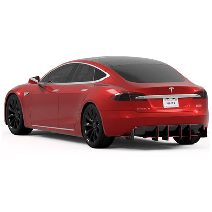 2015-2025 Tesla Model S Genali VR2 Rear Diffuser - view 2