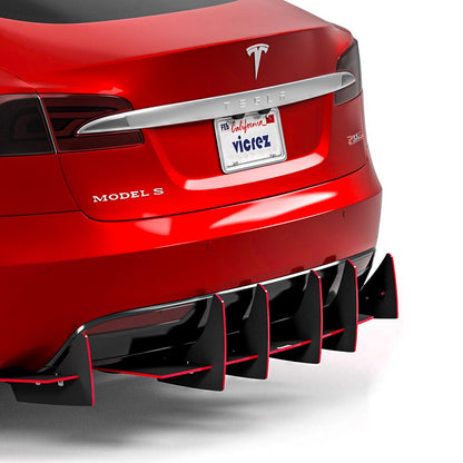 2015-2025 Tesla Model S Genali VR2 Rear Diffuser - view 4