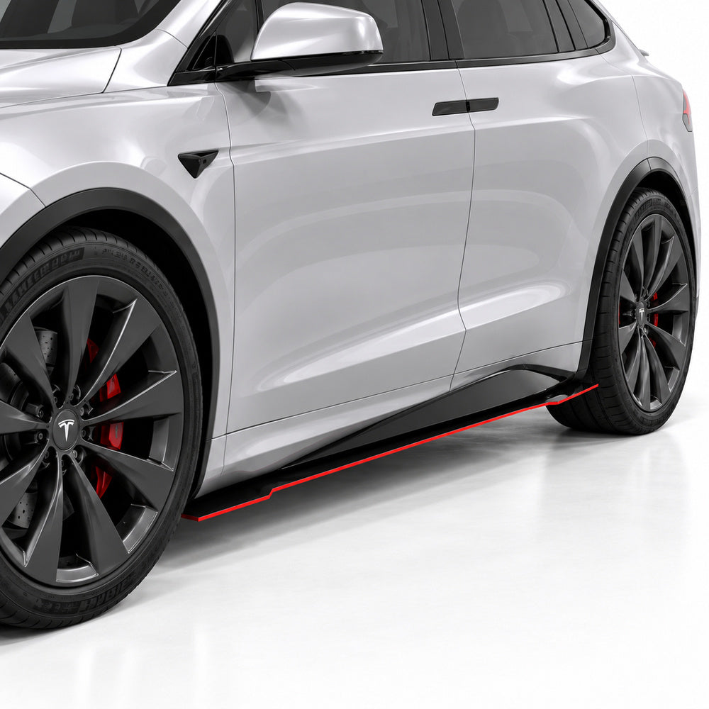2015-2025 Tesla Model X V7R Side Skirt Splitters