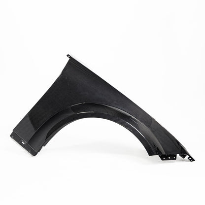 2015-2025 Dodge Charger Dry Gloss Carbon Fiber Type-Hellcat Front Fenders Widebody w/Flares 1pc