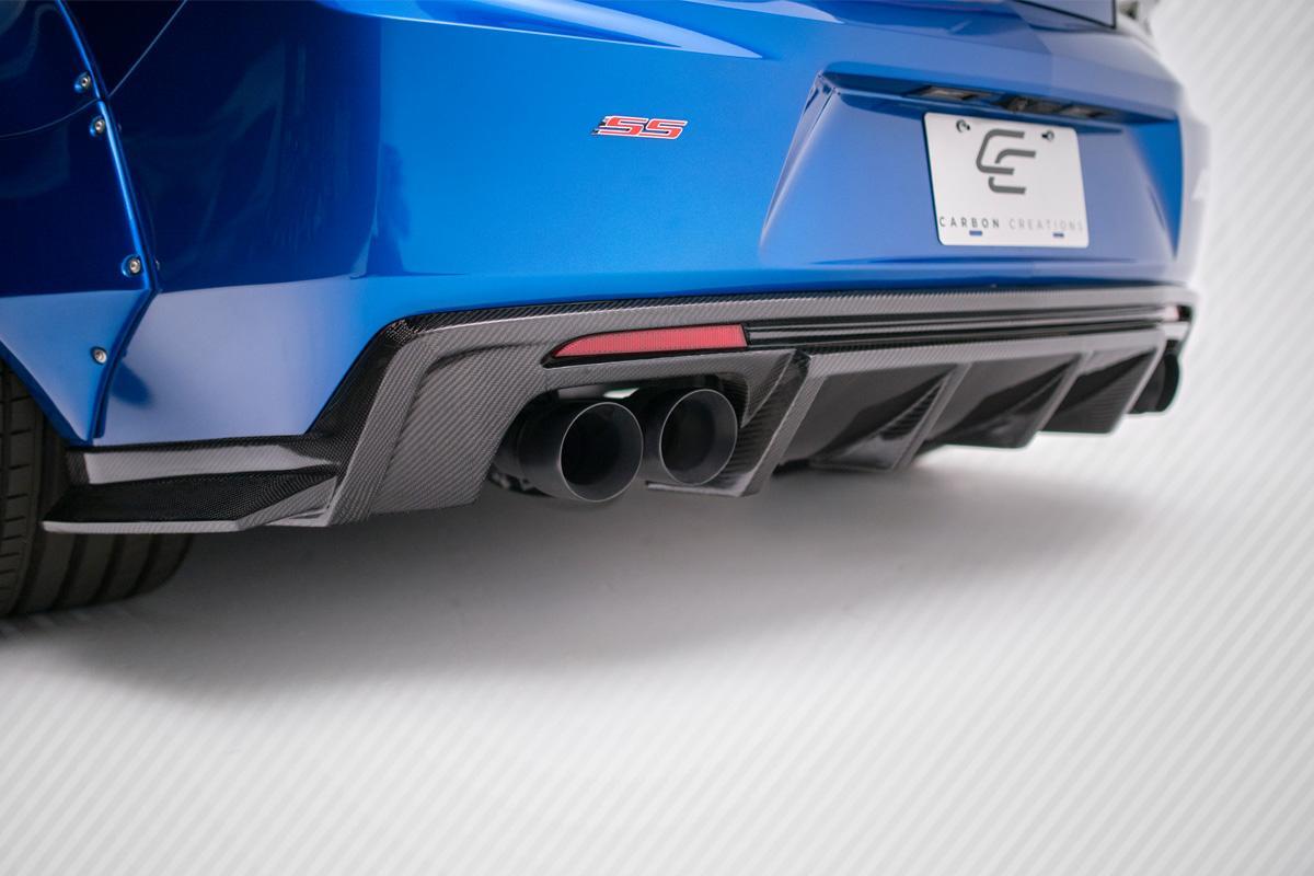 2016-2018 Chevrolet Camaro Grid Rear Diffuser, Carbon Fiber - view 1