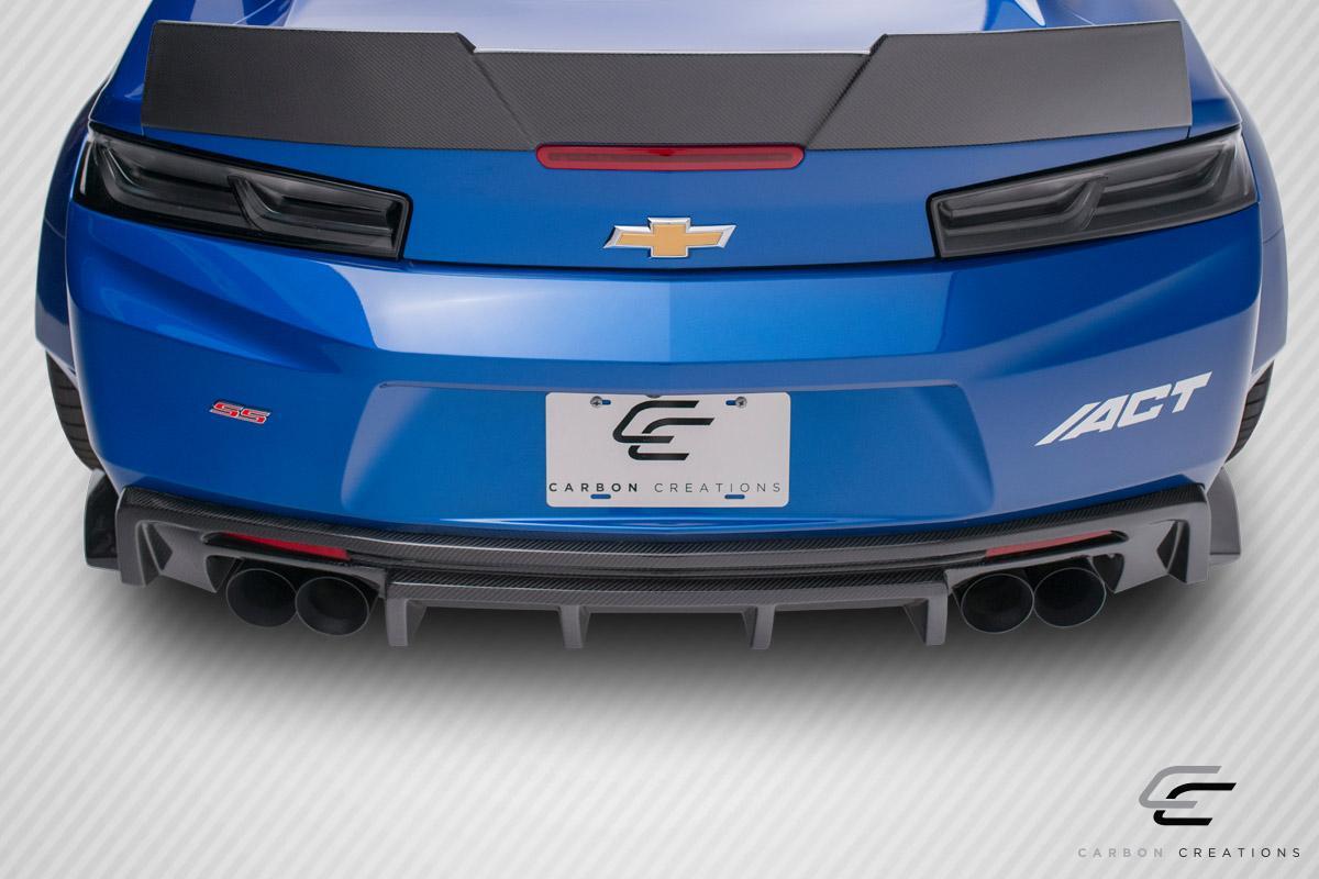 2016-2018 Chevrolet Camaro Grid Rear Diffuser, Carbon Fiber - view 3