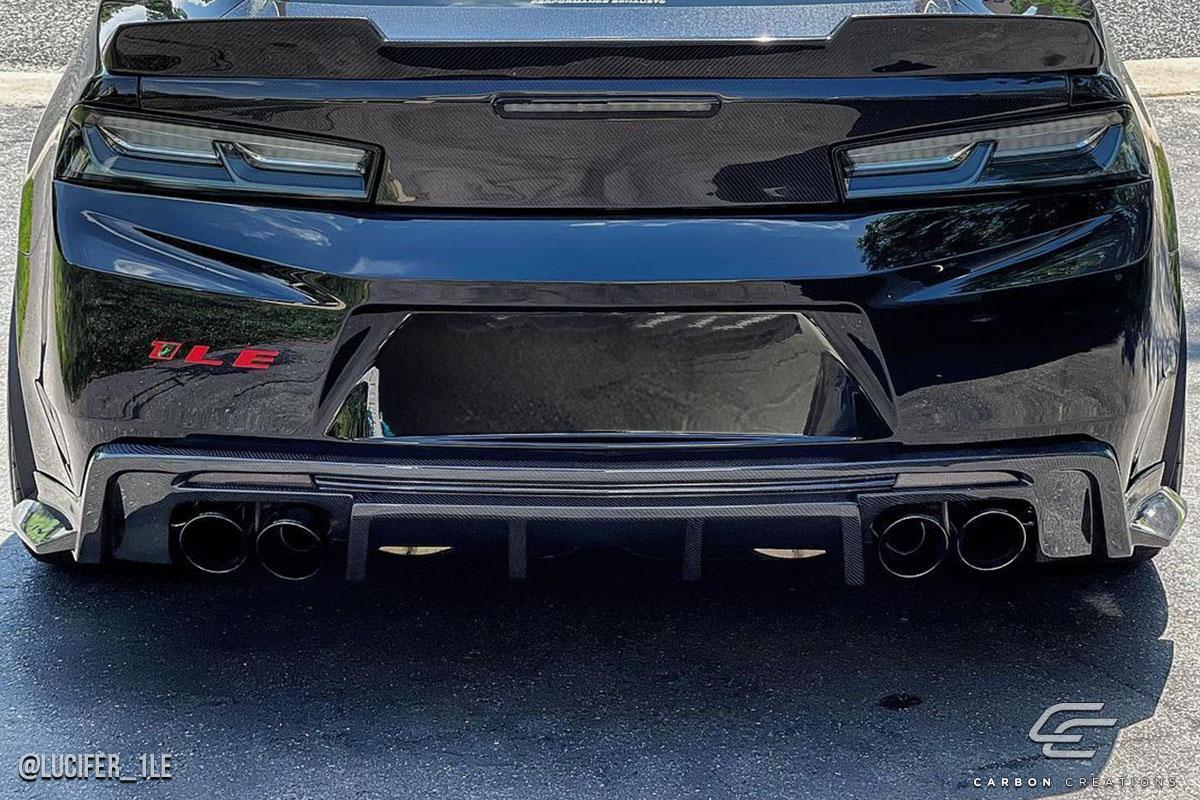 2016-2018 Chevrolet Camaro Grid Rear Diffuser, Carbon Fiber - view 6