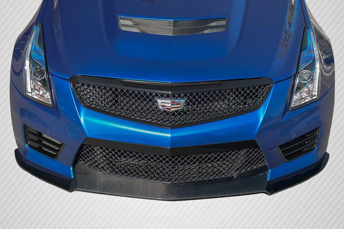 2016-2019 Cadillac ATS-V V Look Front Lip Spoiler, Carbon Fiber - view 1