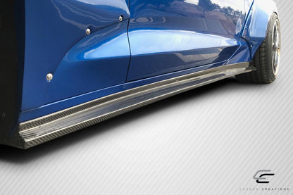 2016-2023 Chevrolet Camaro Grid Side Splitters, Carbon Fiber - view 2