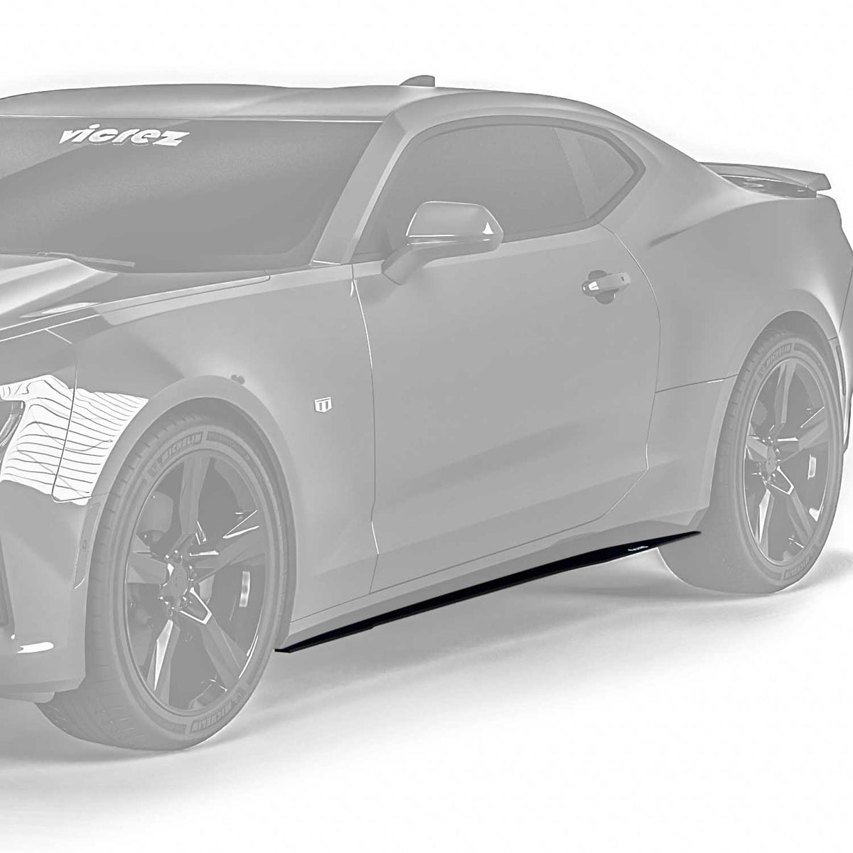 2016-2024 Chevrolet Camaro V2R Style Side Skirt Splitters - view 2
