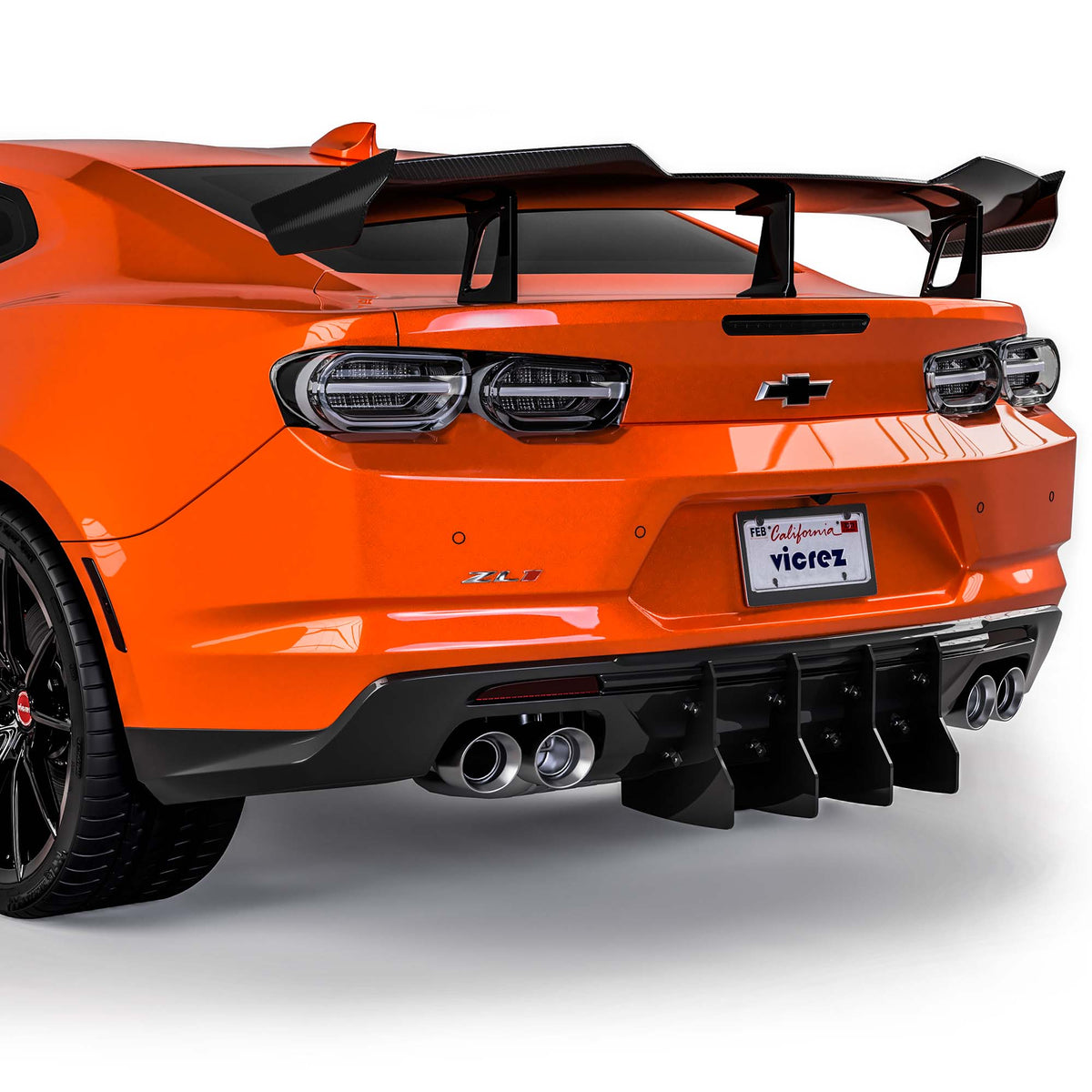 2016-2024 Camaro Veneno VR2 Rear Diffuser Add-On, Matte