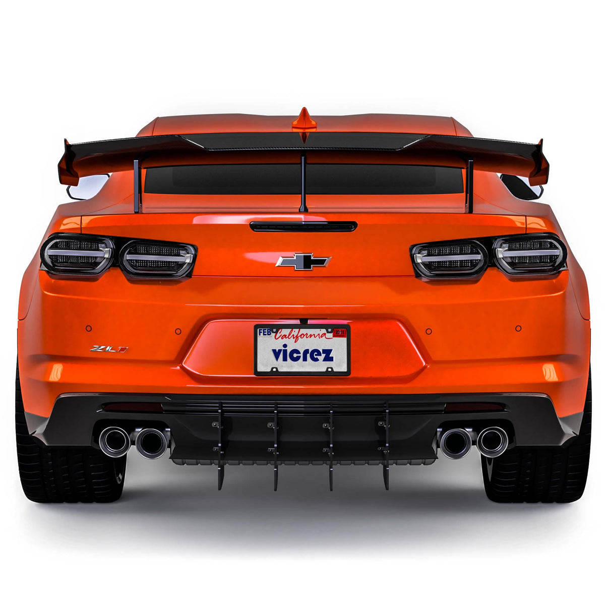 2016-2024 Camaro Veneno VR2 Rear Diffuser Add-On, Matte - view 4