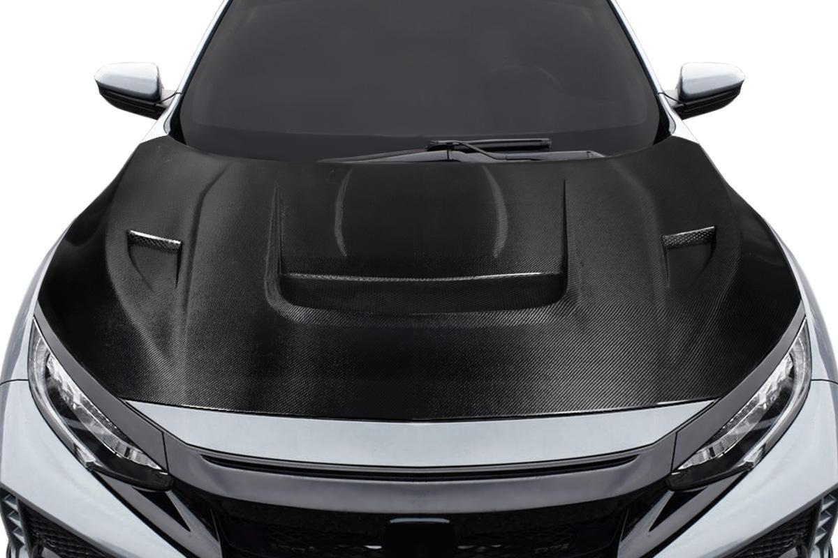 2017-2021 Honda Civic TypeR Volt Hood, Carbon Fiber - view 1