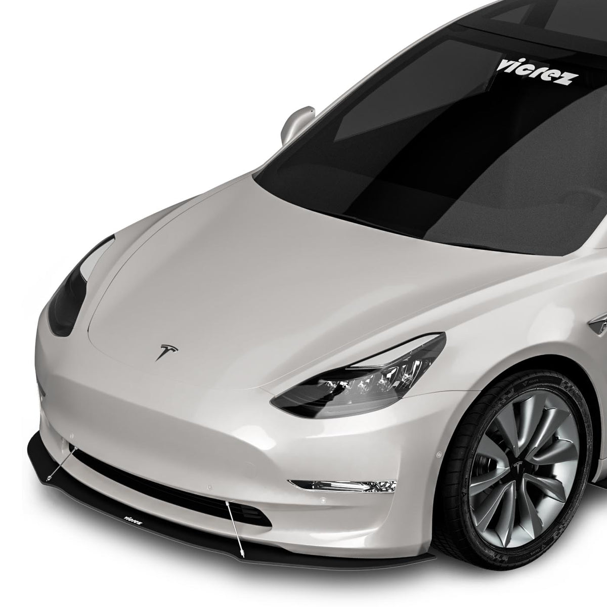 2017-2021 Tesla Model 3 VR1 Front Splitter, ABS - view 3