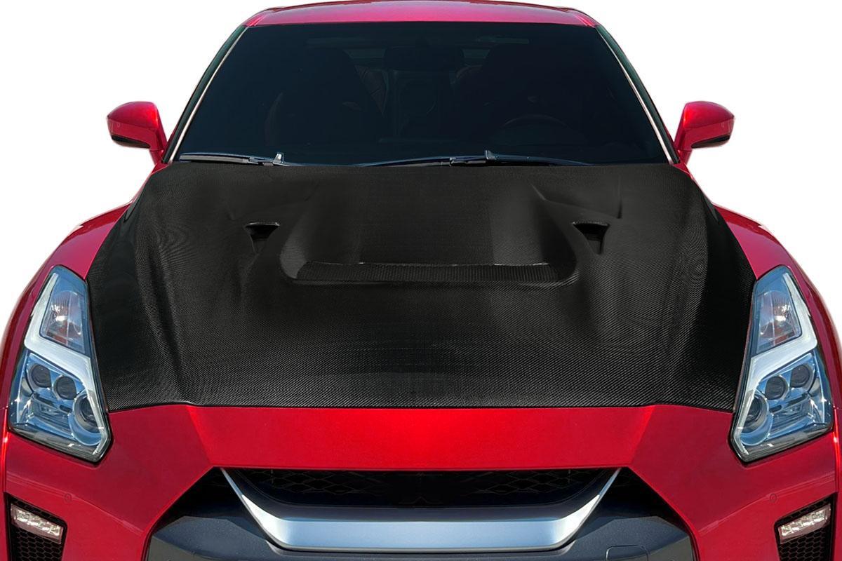 2017-2023 Nissan GT-R R35 VRS Hood, Carbon Fiber - view 1