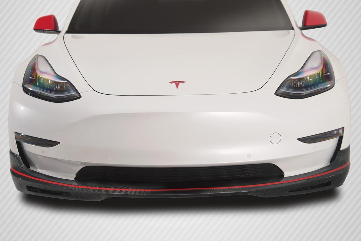 2017-2023 Tesla Model 3 GT Concept Front Lip, Carbon Fiber - view 1