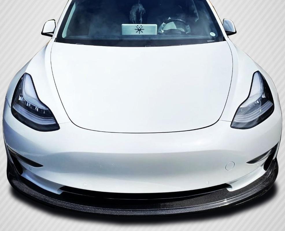 2017-2023 Tesla Model 3 GT Concept Front Lip, Carbon Fiber - view 2