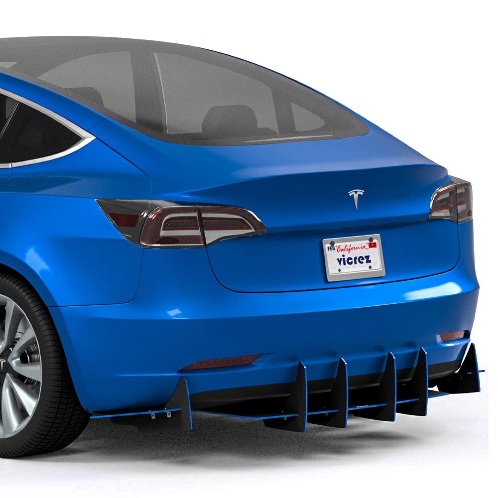 2017-2025 Tesla Model 3 Genali VR2 Rear Diffuser