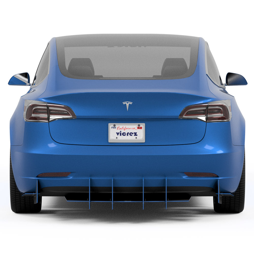 2017-2025 Tesla Model 3 Genali VR2 Rear Diffuser - view 3
