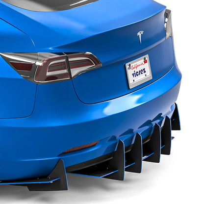 2017-2025 Tesla Model 3 Genali VR2 Rear Diffuser - view 4