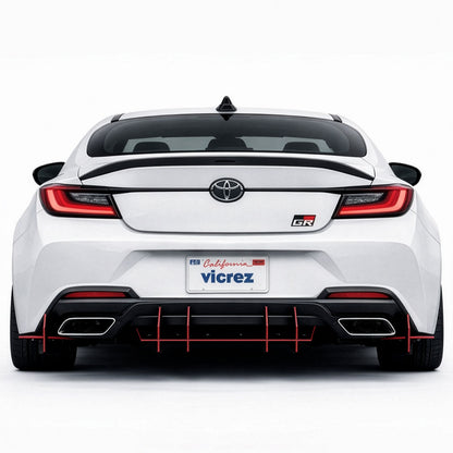 2017-2026 Toyota GR86 Centa VR2 Rear Diffuser, ABS - view 10