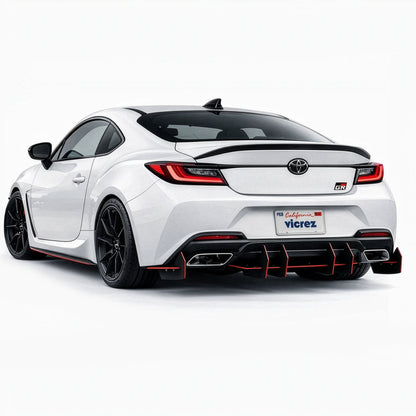 2017-2026 Toyota GR86 Centa VR2 Rear Diffuser, ABS - view 3