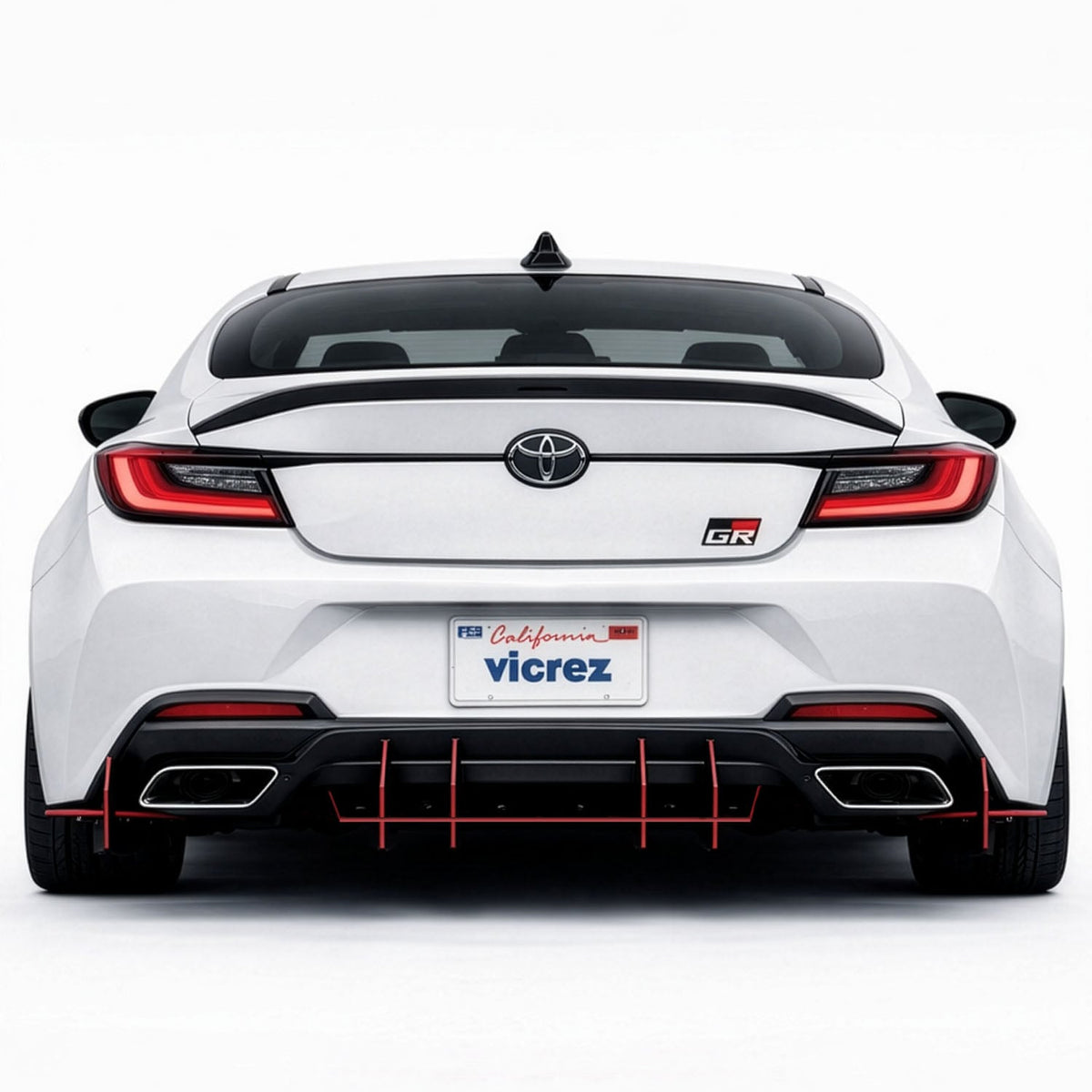 2017-2026 Toyota GR86 Centa VR2 Rear Diffuser, ABS - view 5