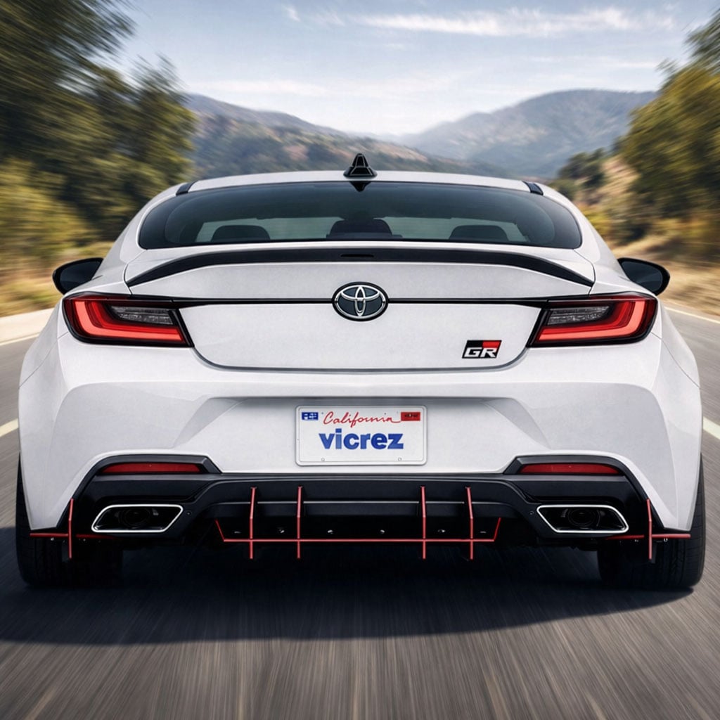 2017-2026 Toyota GR86 Centa VR2 Rear Diffuser, ABS - view 7