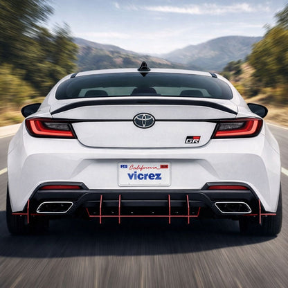 2017-2026 Toyota GR86 Centa VR2 Rear Diffuser, ABS - view 7