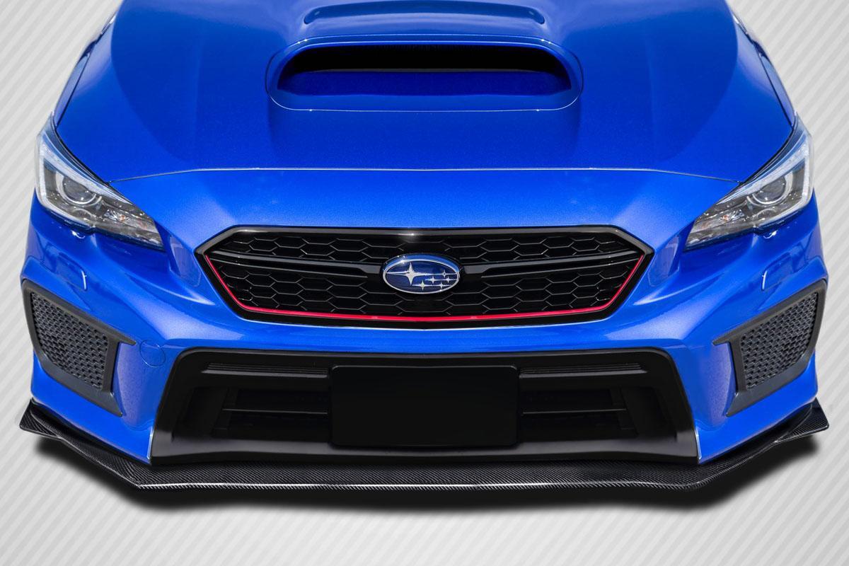 2018-2021 Subaru WRX STI V Limited Look Front Lip Splitter, Carbon - view 1