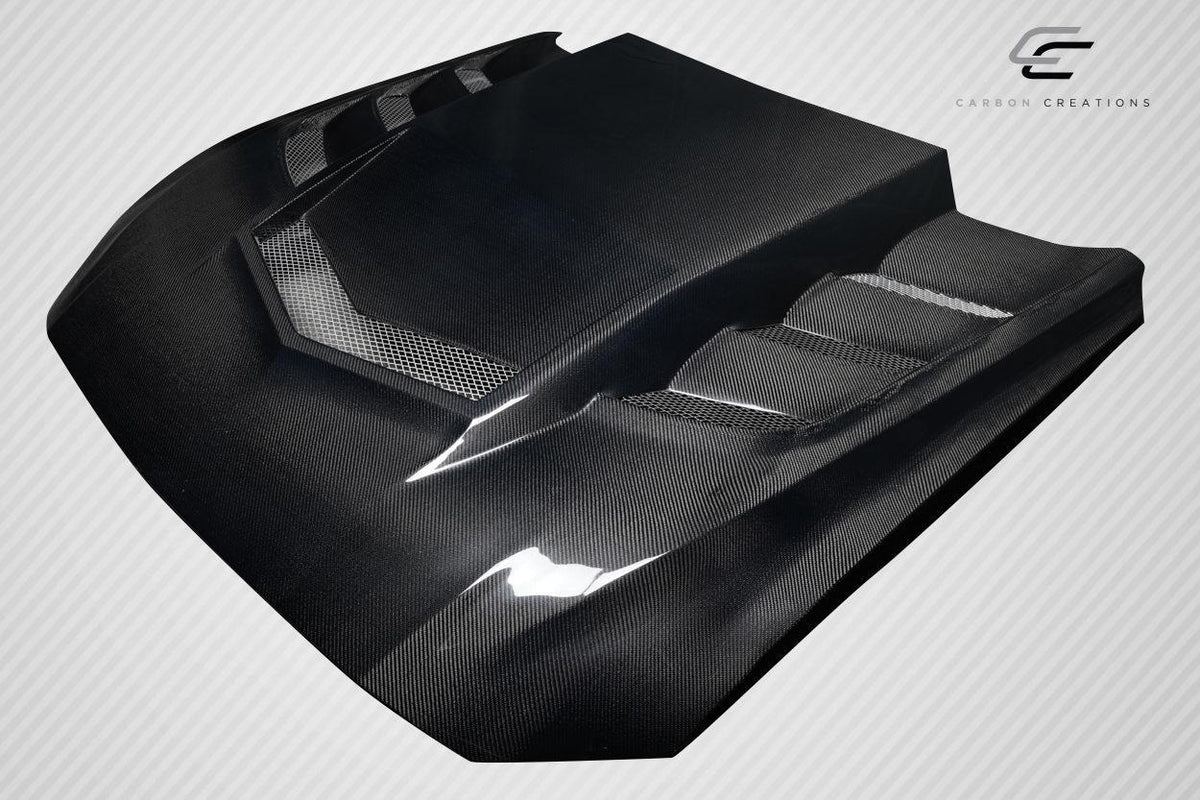 2018-2023 Ford Mustang Interceptor Hood, Carbon Fiber - view 3