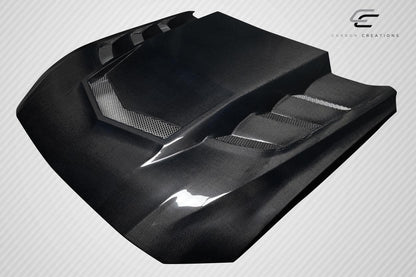 2018-2023 Ford Mustang Interceptor Hood, Carbon Fiber - view 3